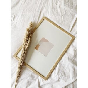 Marco de madera Deknudt S44CH1 roble 30x40 cm con passe-partout 13x13 cm