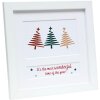 Marco de Navidad de madera Deknudt S45SK1E2 blanco 10x15 cm