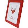 Marco de Navidad de madera Deknudt S45SK4E2 rojo 10x15 cm