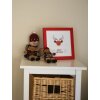 Marco de Navidad de madera Deknudt S45SK4E2 rojo 10x15 cm
