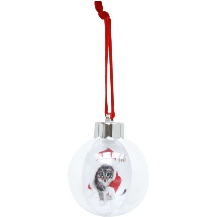 Deknudt Foto Bola de Navidad S66FJ1 transparente 7,6 x7,6 cm