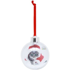 Deknudt Foto Bola de Navidad S66FJ1 transparente 7,6 x7,6 cm