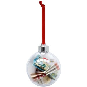 Deknudt Foto Bola de Navidad S66FJ1 transparente 7,6 x7,6 cm