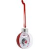 Deknudt Bola de Navidad fotográfica S66FJ4 roja 7,6 x7,6 cm