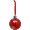 Deknudt Bola de Navidad fotográfica S66FJ4 roja 7,6 x7,6 cm