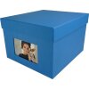 HNFD Caja de Fotos XL Kandra 700 fotos 15x20 cm acero azul acanalado