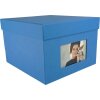 HNFD Caja de Fotos XL Kandra 700 fotos 15x20 cm acero azul acanalado