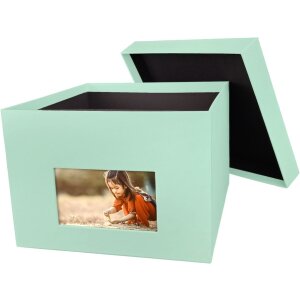 HNFD XL Caja de Fotos Kandra 700 fotos 15x20 cm menta acanalada