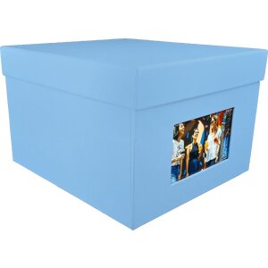 HNFD Caja de Fotos XL Kandra 700 fotos 15x20 cm acanalada azul oscuro