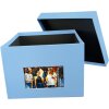HNFD Caja de Fotos XL Kandra 700 fotos 15x20 cm acanalada azul oscuro