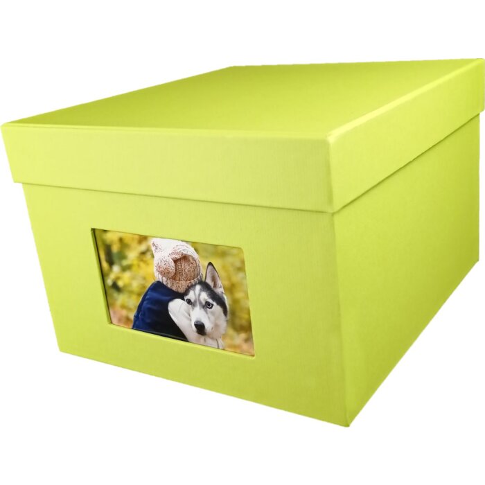HNFD XL Caja de Fotos Kandra 700 fotos 15x20 cm acanalado verde mayo