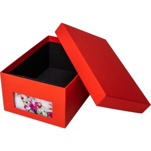 HNFD Caja para fotos Kandra tomate acanalada 700 fotos 10x15 cm