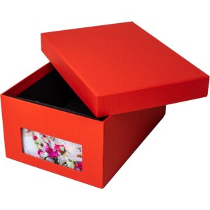 HNFD Caja para fotos Kandra tomate acanalada 700 fotos 10x15 cm