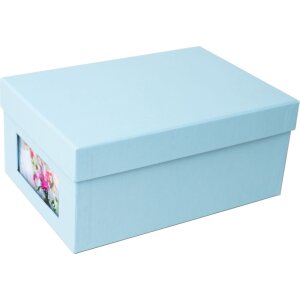 HNFD Caja para fotos Kandra aqua acanalada 700 fotos 10x15 cm