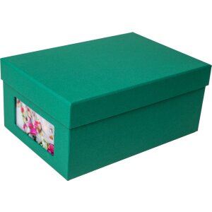 HNFD Caja para fotos Kandra abeto verde acanalada 700 fotos 10x15 cm