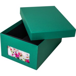 HNFD Caja para fotos Kandra abeto verde acanalada 700 fotos 10x15 cm