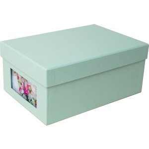 HNFD Caja de fotos Kandra menta acanalada 700 fotos 10x15 cm