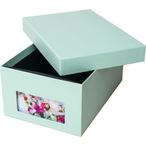 HNFD Caja de fotos Kandra menta acanalada 700 fotos 10x15 cm