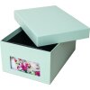 HNFD Caja de fotos Kandra menta acanalada 700 fotos 10x15 cm
