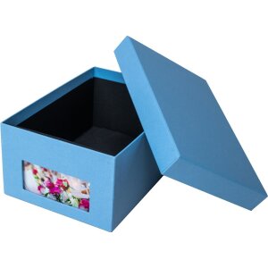 HNFD Photo Box Kandra azul oscuro acanalado 700 fotos 10x15 cm