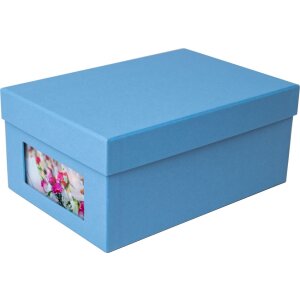 HNFD Photo Box Kandra azul oscuro acanalado 700 fotos 10x15 cm
