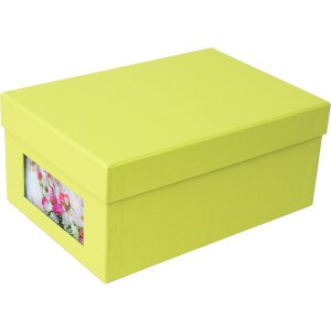 HNFD Caja de fotos Kandra verde mayo acanalada 700 fotos 10x15 cm