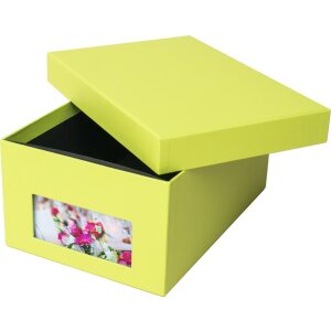 HNFD Caja de fotos Kandra verde mayo acanalada 700 fotos 10x15 cm