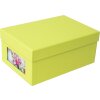 HNFD Caja de fotos Kandra verde mayo acanalada 700 fotos 10x15 cm