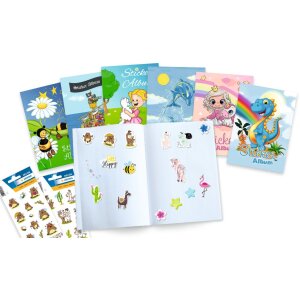 HERMA Libro de recortes de pegatinas para niños, A5, "Dinos" (16 páginas, en blanco)