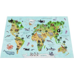 Almohadilla de escritorio HERMA 550 x 350 mm, mapamundi