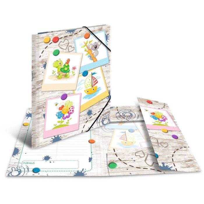 Carpeta HERMA A4 cartón caja de arena amigos