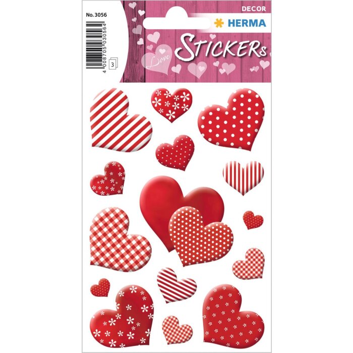 Pegatina HERMA Corazones de flores