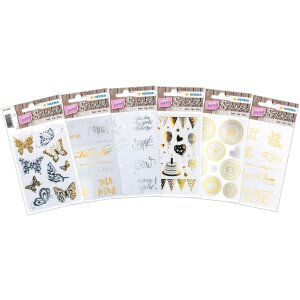 HERMA Pegatinas Creativas Mariposas Oro y Plata