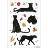 Pegatina HERMA Pantera Negra con precioso relieve dorado