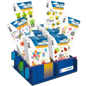 HERMA Pegatinas de papel metalizado con purpurina Flower Paradise