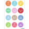HERMA Sticker HOME "Hip gold" reluciente