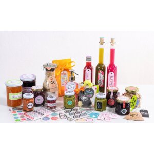 Pegatina HERMA HOGAR "Sorpresa", glittered