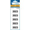 Números de año 2023 HERMA para carpetas, 60 x 26 mm, blanco, adhesivo permanente