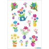 Pegatina Flor HERMA con purpurina