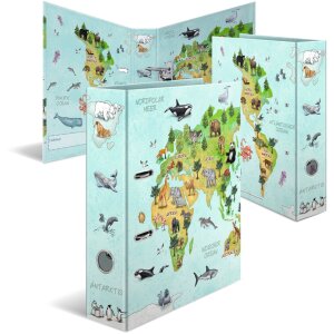 Carpeta Motivo HERMA A4 - Mapamundi