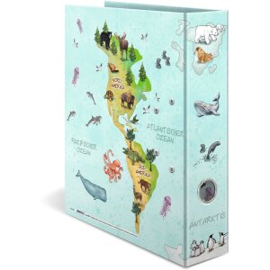 Carpeta Motivo HERMA A4 - Mapamundi