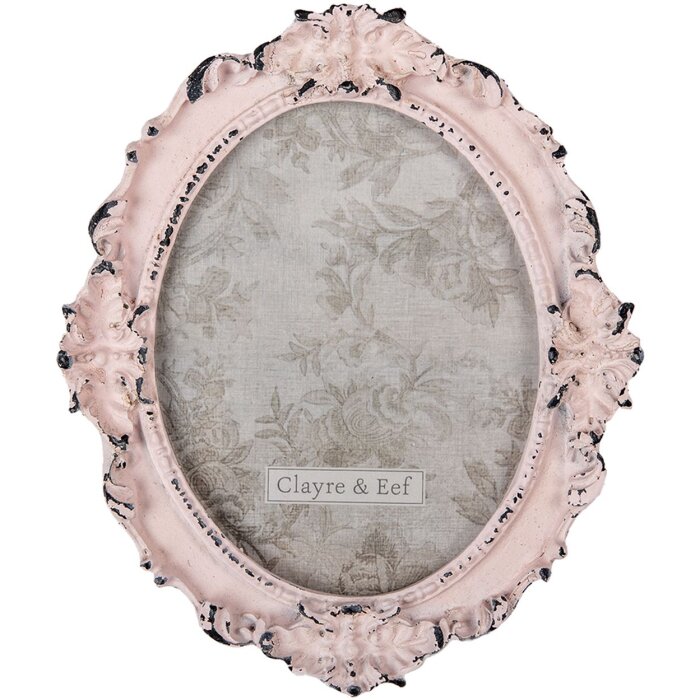Clayre & Eef Marco de fotos 2F0891 rosa 17x2x20 cm - 12x15 cm