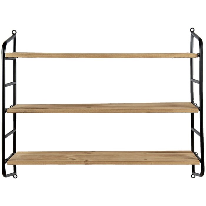 Clayre & Eef Estantería de pared 50610 marrón 60x15x50 cm