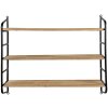 Clayre & Eef Estantería de pared 50610 marrón 60x15x50 cm