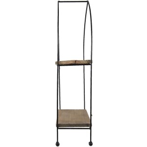 Clayre & Eef Estante de hierro con madera 50620 marrón 27x14x57 cm
