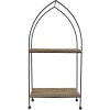 Clayre & Eef Estante de hierro con madera 50620 marrón 27x14x57 cm