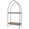 Clayre & Eef Estante de hierro con madera 50620 marrón 27x14x57 cm