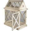 Clayre & Eef 5H0466 Decoración Mini Invernadero 54x35x66 cm Blanco