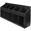 Clayre & Eef 5H0518 Estantería de Pared 60x13x28 cm Armario Negro
