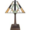 LumiLamp 5LL-6109 Lámpara de mesa Tiffany 20x20x34 cm E14-máx 1x25W Marrón